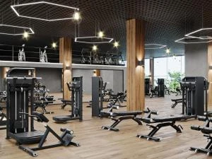 Salle de sport équipée de matériel de fitness professionnel pour entraînement optimal.